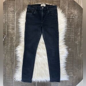 Women’s Reformation High Rise Skinny Jeans Black Wash Size 28